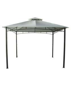 GAZEBO DA GIARDINO CON DOPPIO TETTO EUROGARDEN "DELUXE" IN ACCIAIO ECRÙ 3X3 M